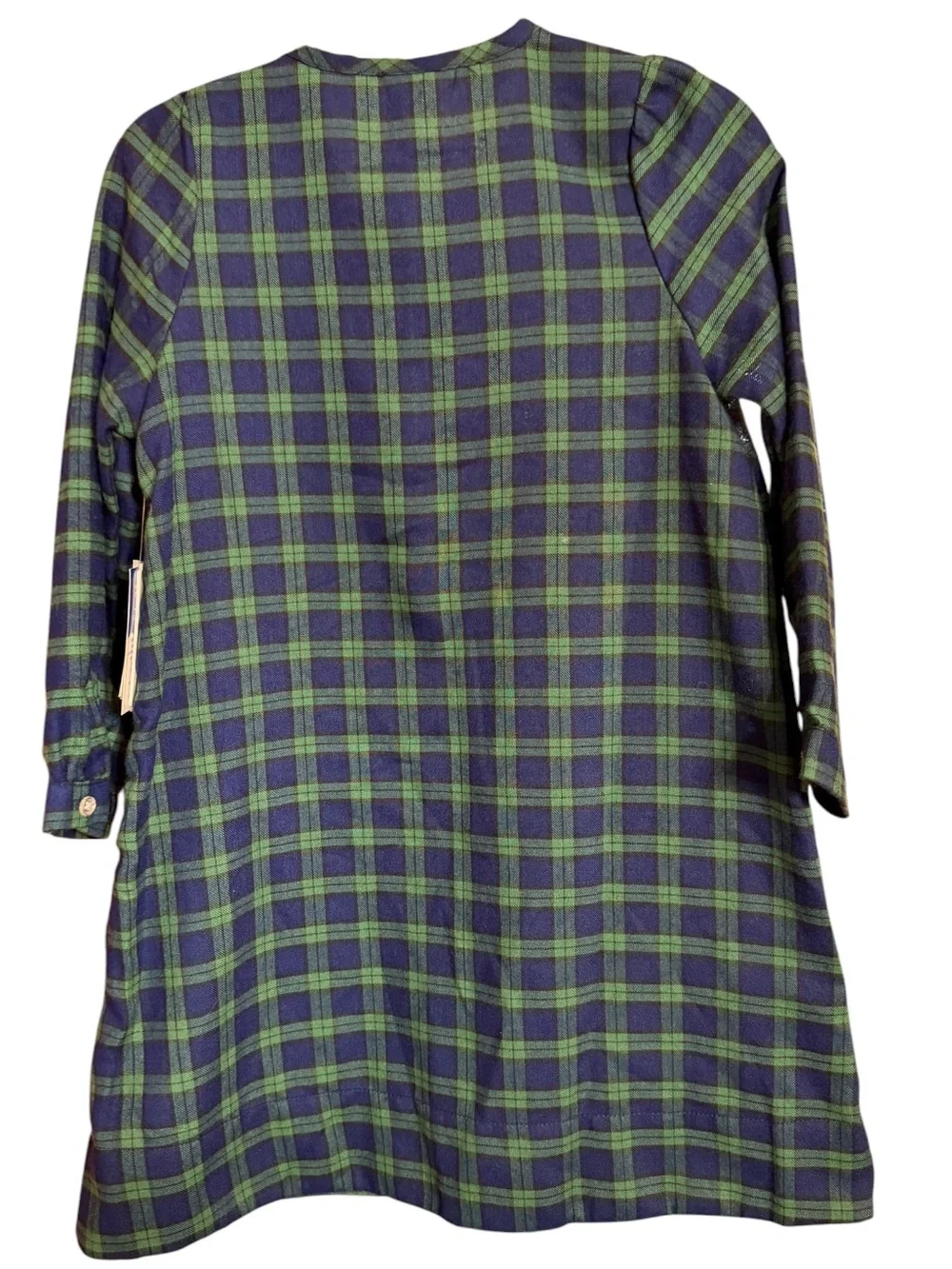 Edgehill Collection Plaid Green & Navy Kids Nightgown NWT Size 5